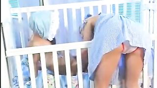 The minigrant babysitter with natural small tits was fucked by a man