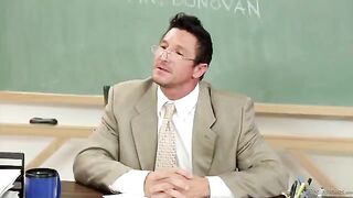 The student received a good mark from the teacher for blowjob