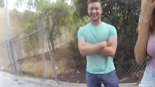 The guys are fucking on the camera on the public street