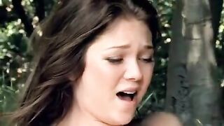 Lesbians are fucking on the picnic blanket in the park