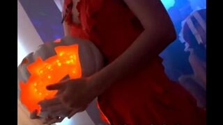 Student party continues on Halloween, turning into a group orgy