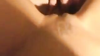 A sexy skinny girl has sex in a close-up scene