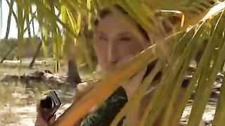A couple has anal sex directly on the beach, without any barriers