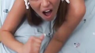 Standing boobs, smooth basket and slave mouth - the best way to fuck a teen