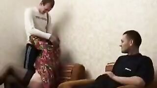 A son and his friend fucked a drunk mother