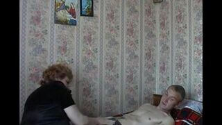 A hot mom fucks her son, hidden camera capturing the scene