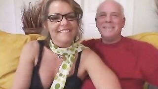 The old grandfather gave his wife a student to teach