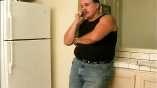 An aged lady savors the sperm of her young lover