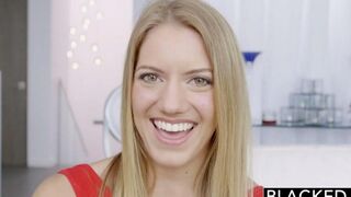 Blonde girl has sex with a black man with a big cock