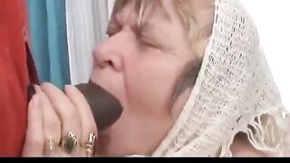 A negro man with a big cock fucks his grandmother