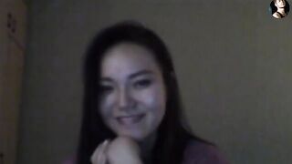 A young beauty from Kazakhstan has sex while talking on Skype