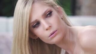 A hot blonde has sex early in the morning at home