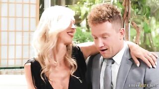 Hot FFM threesome sex with mature German blondies