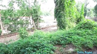 Blonde mature gets fucked right on the city streets