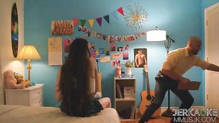 A college girl breaks the freshman rule and gets fucked
