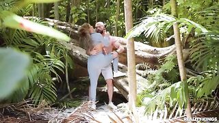 A man and a woman fucked outdoors, embodying the wild spirit of voyeurism