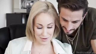Over Worked! (Blonde Secretary gets fucked in the Office)