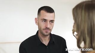 The dance teacher got a little too close and personal with a student