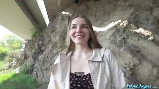 Outdoor sex with shy girl for money (POV)
