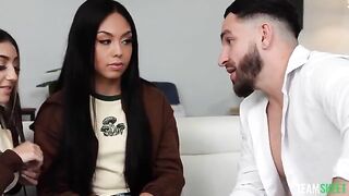 A girl was in bad company and she got fucked by two guys