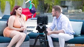 Natasha Nice gets her ass pounded during a kinky interview