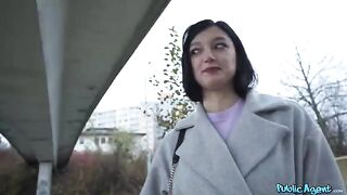 A quiet little brunette, who got fucked on the streets of Russia