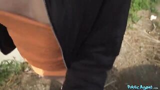 An Italian brunette girl lost something important on the street