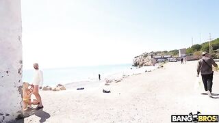 Crazy anal sex in public places with a hot blonde