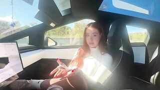 In a cybertruck, I'm going to give you an exclusive HD experience