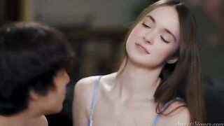 The girl is having fun with her new friend in a sensual moment
