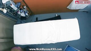 A massage man with a cock in his hand fucked a 19-year-old girl