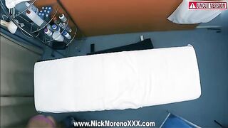 A massage man with a cock in his hand fucked a 19-year-old girl