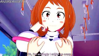 Deku fucks Ochaco in a steamy MY HERO ACADEMIA scene