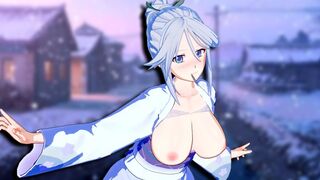 Tsurara Shirayuki's 3D Hentai game scene