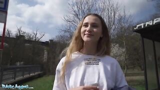 Ivi Rein, learning English, gets fucked by Public Agent in a steamy outdoor scene