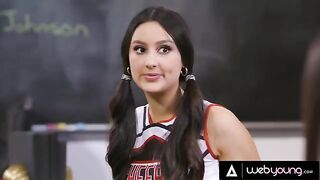 Cheerleader Eliza Ibarra gets wild in detention scene