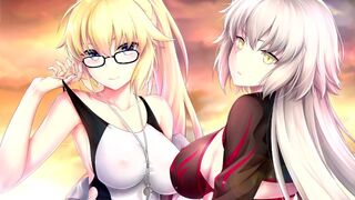Saint and sinner's passionate encounter in hentai style