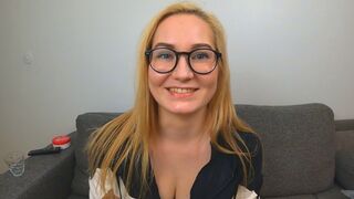 Girl was casting when a cute neighbor passed by