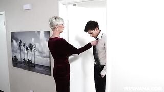 The bride's mother-in-law also wanted to join in the steamy action