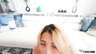 A beautiful woman gets her pussy railed hard