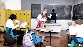The girl passed the exam with flying colors, good job!