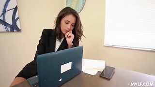 The man fucks his pretty brunette from behind