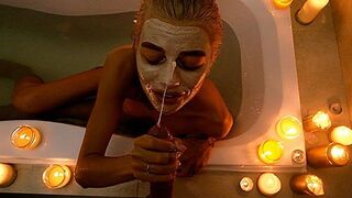 Pervert guy peeps on his stepsister in the bathroom and gets caught