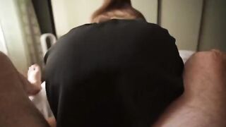 A guy got caught jerking off with sexy stepsis’s panties