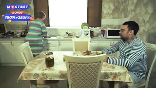 A guy fucked his brother's pregnant wife, a thrilling Russian scene