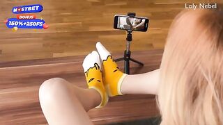 Decided to make a footjob video with a hot, young star