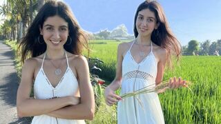 A sweet girl was picking rice and got fucked by a horny guy