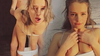 The stepsister gets her pussy worked out early in the morning