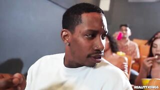 A man fucked a girl in the toilet of the club during a party