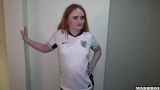 The English fan was fucked by a Frenchman in the hallway for losing a bet